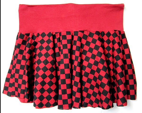 FALDA SKA ROJO Y NEGRO